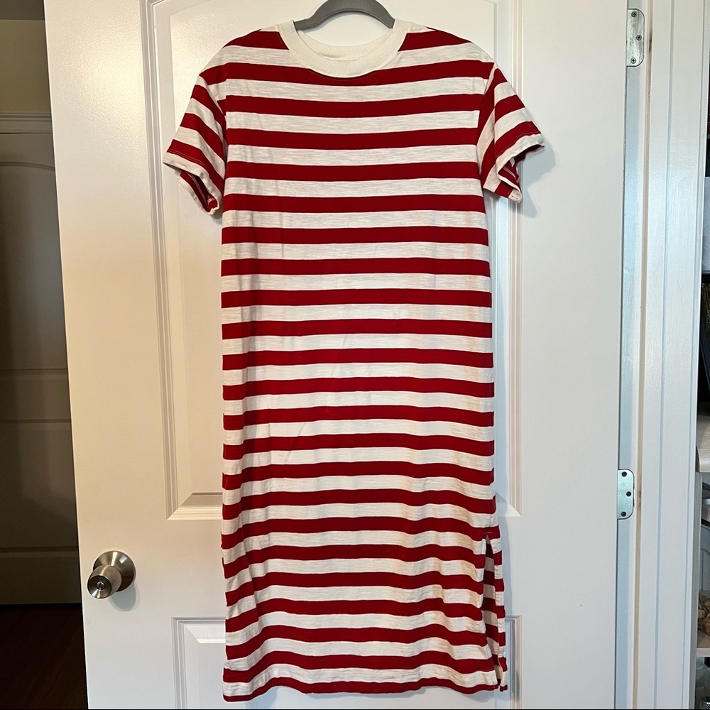 Old Navy Vintage Stripped T-Shirt Midi Shift Dress for Women size M/Medium